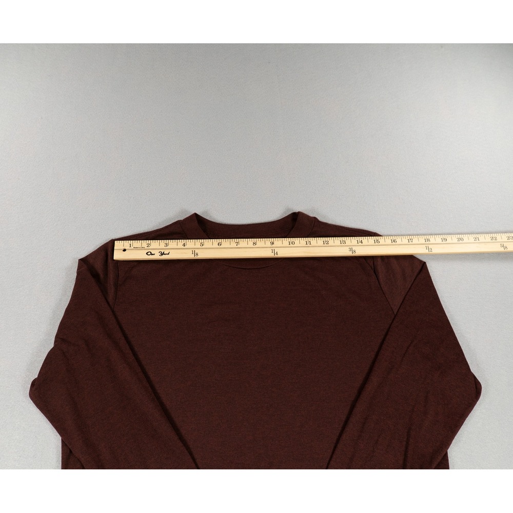 Vuori Long Sleeve Performance Crew Neck Top Mahogany Brown Heather Women Small - Picture 3 of 6